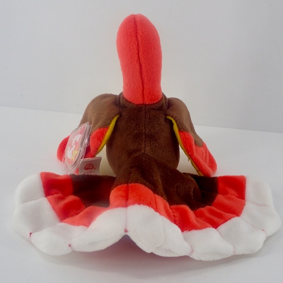TY Beanie Baby GOBBLES TURKEY Rare Retired Vtg Birthday Nov 27 1996 Tag Error - Picture 4 of 15